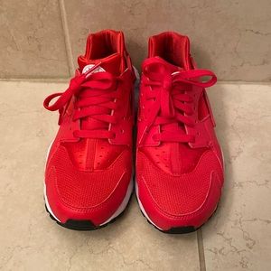 Nike Red Hurache Sneakers